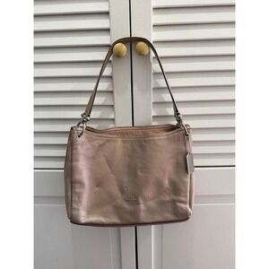 Coach Rose Gold Shoulder Leather Bag